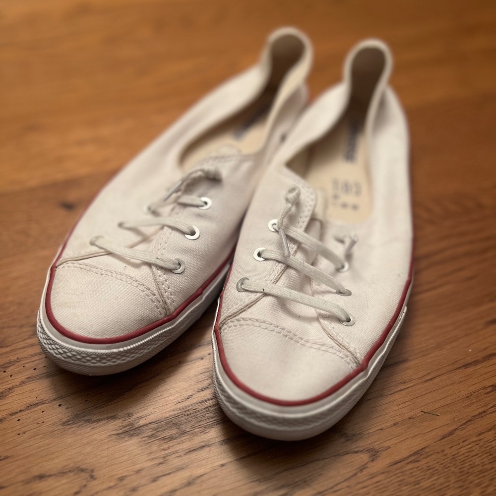 Women's Low-Profile Converse Slip-Ons - White - Size 10